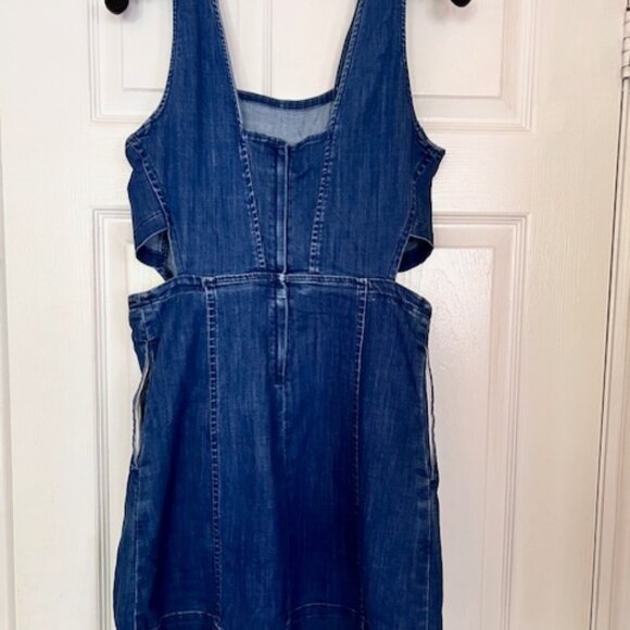 Madewell Blue Denim Dress Sz 10 with side cutouts - Great for Summer - Picture 2 of 3
